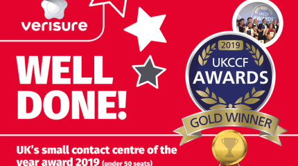 Verisure Wins Award for Contact Centre of the Year Verisure Wins Award for Contact Centre of the Year